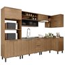 Cozinha Modulada Toscana 7 Peças Mdf com Aéreo 1200 Porta de Vidro Basculante e Armários Canto - 2