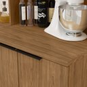 Ver imagem 6 de Cozinha Modulada Toscana 7 Peças Mdf com Aéreo 1200 Porta de Vidro Basculante e Armários Canto