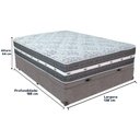 Ver imagem 4 de Cama Box com Baú Cinza e Colchão Casal Black Grafit Anjos