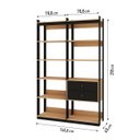 Ver imagem 3 de Guarda-roupas Genialflex Closet Mod 2 Gav Freijó Preto Fosco