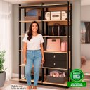 Ver imagem 6 de Guarda-roupas Genialflex Closet Mod 2 Gav Freijó Preto Fosco