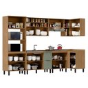 Ver imagem 4 de Cozinha Modulada Toscana 7 Peças Mdf com Aéreo 1200 Porta de Vidro Basculante e Armários Canto