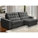 Ver imagem 2 de Sofá Retrátil Reclinável para Sala 4 Lugares 290cm Maresi F04 Veludo Cinza Escuro - Lyam Decor