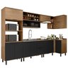 Cozinha Modulada Toscana 7 Peças Mdf com Aéreo 1200 Porta de Vidro Basculante e Armários Canto - 2