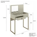 Ver imagem 3 de Penteadeira Industrial Lady Design Inovador Bege/Off White