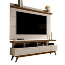 Ver imagem 2 de Rack com Painel para Tv até 70 Polegadas Galahad 2 Gavetas Off White/freijó - Pnr Móveis