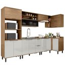 Ver imagem 2 de Cozinha Modulada Toscana 7 Peças Mdf com Aéreo 1200 Porta de Vidro Basculante e Armários Canto