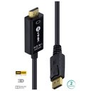 Ver imagem 1 de Cabo Displayport 1.3 para Hdmi 2.0 4k 30hz Ultra Hd 2 Metros - H20dp13-2