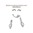 Ver imagem 4 de Adesivo Geladeira Carinha Talheres Divertida