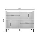 Ver imagem 4 de Balcão 120cm 2 Portas Cozinha Flórida