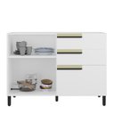 Ver imagem 5 de Balcão 120cm 1 Porta 2 Gavetas 1 Porta Temperos Cozinha Flórida Branco/Ártico