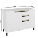 Ver imagem 3 de Balcão 120cm 1 Porta 2 Gavetas 1 Porta Temperos Cozinha Flórida Branco/Ártico