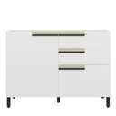 Ver imagem 2 de Balcão 120cm 1 Porta 2 Gavetas 1 Porta Temperos Cozinha Flórida Branco/Ártico