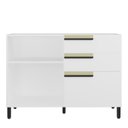 Ver imagem 6 de Balcão 120cm 1 Porta 2 Gavetas 1 Porta Temperos Cozinha Flórida Branco/Ártico