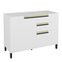Ver imagem 1 de Balcão 120cm 1 Porta 2 Gavetas 1 Porta Temperos Cozinha Flórida Branco/Ártico