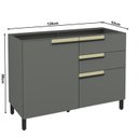 Ver imagem 3 de Balcão 120cm 1 Porta 2 Gavetas 1 Porta Temperos Cozinha Flórida