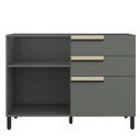 Ver imagem 6 de Balcão 120cm 1 Porta 2 Gavetas 1 Porta Temperos Cozinha Flórida