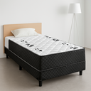 Ver imagem 4 de Cama Box Solteiro Conjugada Unyco D28 Ortopédico Floral e Preta