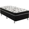Cama Box Solteiro Conjugada Unyco D28 Ortopédico Floral e Preta - 3