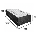 Ver imagem 5 de Cama Box Solteiro Conjugada Unyco D28 Ortopédico Floral e Preta