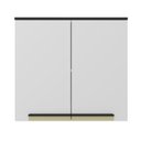 Ver imagem 2 de Armário Aéreo 80cm 2 Portas Cozinha Flórida Branco/Artico