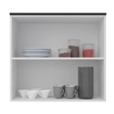 Ver imagem 5 de Armário Aéreo 80cm 2 Portas Cozinha Flórida Branco/Artico