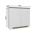 Ver imagem 3 de Armário Aéreo 80cm 2 Portas Cozinha Flórida Branco/Artico