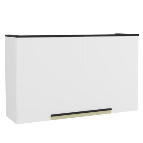 Armário Aéreo 120cm 2 Portas Branco Ártico Cozinha Flórida Artico