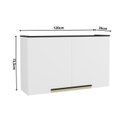 Ver imagem 3 de Armário Aéreo 120cm 2 Portas Branco Ártico Cozinha Flórida Artico