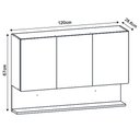 Ver imagem 4 de Armário Aéreo 120cm 3 Portas Lina K02 Vanilla/Freijó - Mpozenato