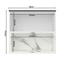 Ver imagem 4 de Armário Aéreo 80cm 1 Porta Basculante 1 Nicho Cozinha Flórida Branco/Ártico/Calacatta