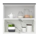 Ver imagem 5 de Armário Aéreo 80cm 1 Porta Basculante 1 Nicho Cozinha Flórida Branco/Ártico/Calacatta