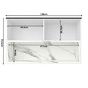 Ver imagem 4 de Armário Aéreo 120cm 2 Portas 1 Nicho Cozinha Flórida Branco/Ártico/Calacatta