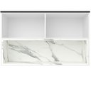 Ver imagem 6 de Armário Aéreo 120cm 2 Portas 1 Nicho Cozinha Flórida Branco/Ártico/Calacatta