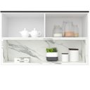 Ver imagem 5 de Armário Aéreo 120cm 2 Portas 1 Nicho Cozinha Flórida Branco/Ártico/Calacatta