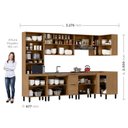 Ver imagem 4 de Cozinha Modulada Toscana 7 Peças Mdf com Paneleiro 1 Forno e Armários Canto