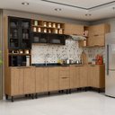 Ver imagem 1 de Cozinha Modulada Toscana 7 Peças Mdf com Paneleiro 1 Forno e Armários Canto