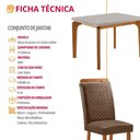 Ver imagem 3 de Mesa de Jantar Liz 4 Lugares Retangular MDF 120cm Off White Moderna