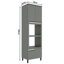 Ver imagem 3 de Torre Quente 70cm 2 Portas 1 Gaveta Cozinha Flórida