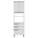 Ver imagem 2 de Torre Quente 70cm 2 Portas 3 Gavetas Cozinha Flórida Branco/Artico