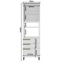 Ver imagem 4 de Torre Quente 70cm 2 Portas 3 Gavetas Cozinha Flórida