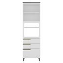 Ver imagem 5 de Torre Quente 70cm 2 Portas 3 Gavetas Cozinha Flórida Branco/Artico