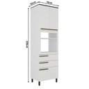 Ver imagem 3 de Torre Quente 70cm 2 Portas 3 Gavetas Cozinha Flórida