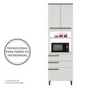 Ver imagem 7 de Torre Quente 70cm 2 Portas 3 Gavetas Cozinha Flórida Branco/Artico