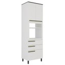 Ver imagem 1 de Torre Quente 70cm 2 Portas 3 Gavetas Cozinha Flórida Branco/Artico
