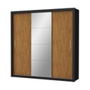 Ver imagem 3 de Guarda-roupa Casal 4 Espelhos 3 Portas de Correr 4 Gavetas Max Plus Espresso Móveis
