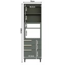 Ver imagem 4 de Torre Quente 70cm 2 Portas 3 Gavetas Cozinha Flórida