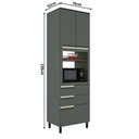 Ver imagem 3 de Torre Quente 70cm 2 Portas 3 Gavetas Cozinha Flórida