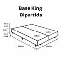 Ver imagem 4 de Cama Box King Bipartida 96 Diversas Cores (193x203x40):corino Bege/king