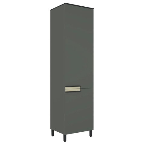 Paneleiro 60cm 2 Portas Cozinha Flórida Cinza/Grafite